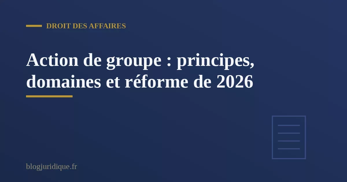 Balance de la justice et groupe de personnes symbolisant le recours collectif en droit français