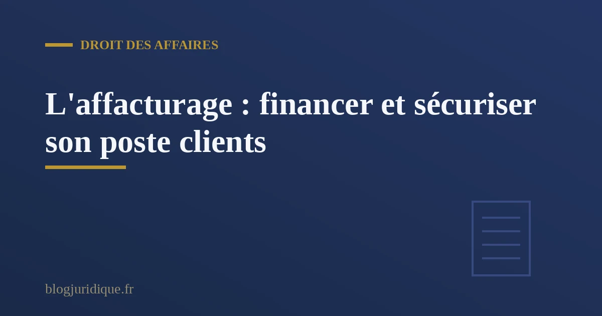 Contrat d'affacturage entre une entreprise adhérente et une société de factoring