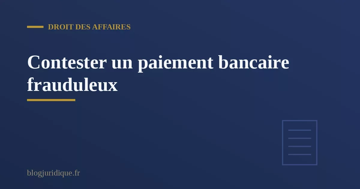 Contester un paiement bancaire frauduleux : remboursement et négligence grave