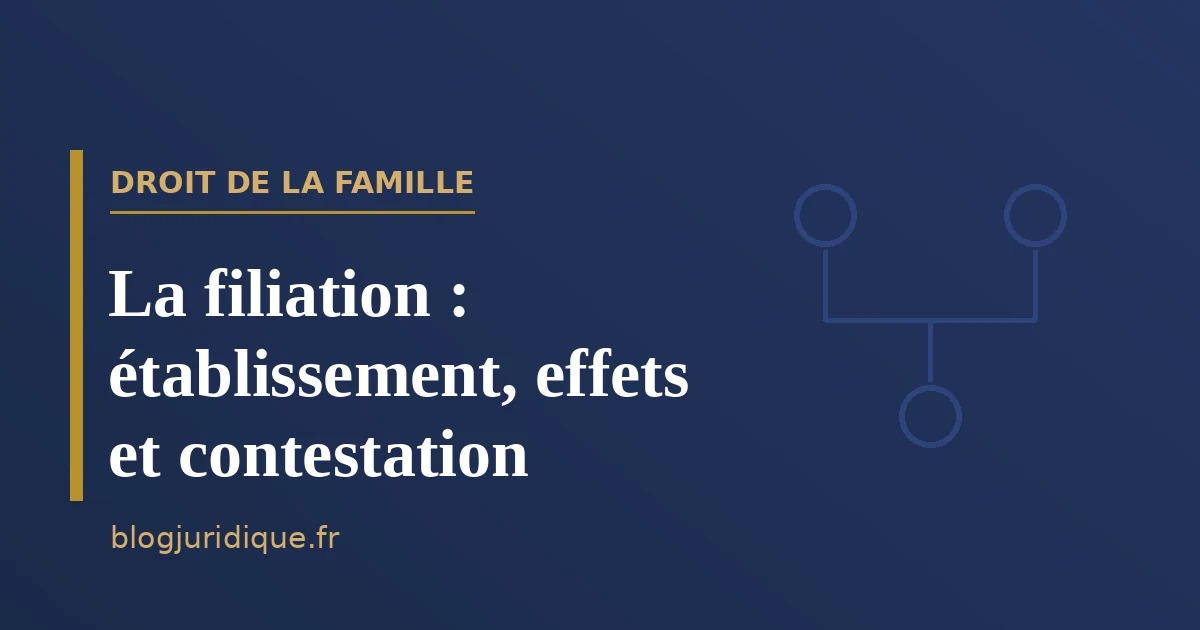 La filiation : établissement, effets et contestation