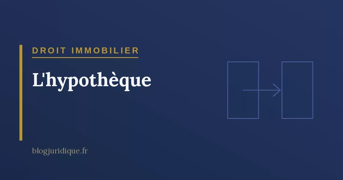 L'hypothèque : constitution, inscription, rang et mainlevée