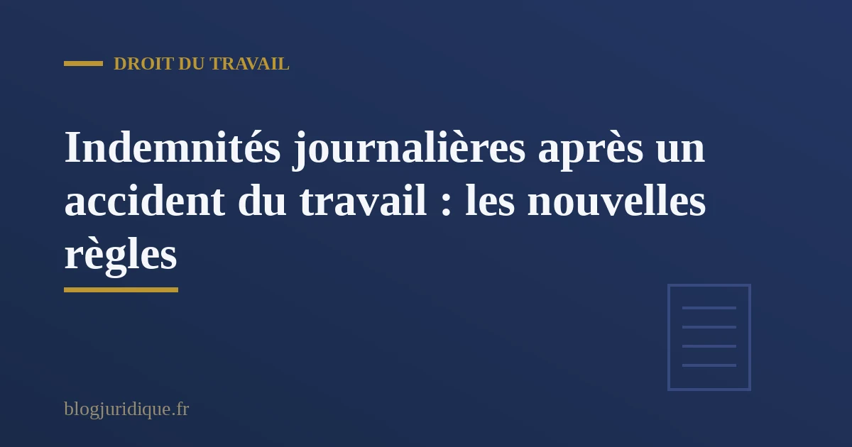 Document médical et bulletin de paie illustrant le calcul des indemnités journalières après un accident du travail