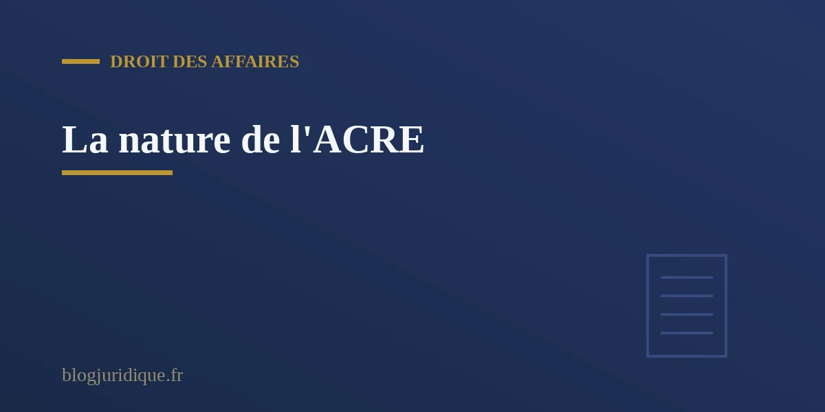 La nature de l'ACRE, exonération partielle et temporaire de cotisations sociales