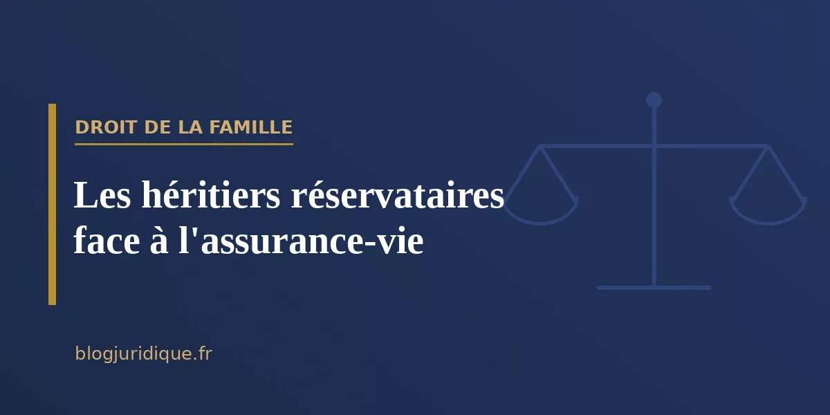 Les héritiers réservataires face à l'assurance-vie