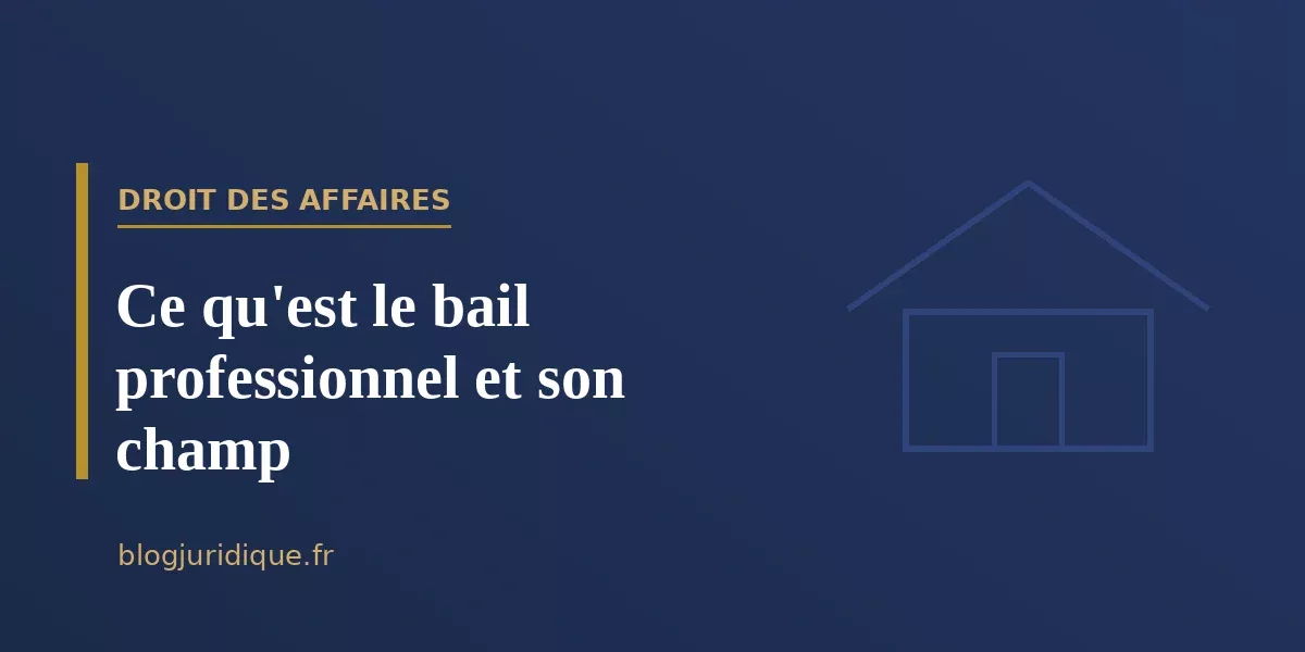 Ce qu'est le bail professionnel et son champ