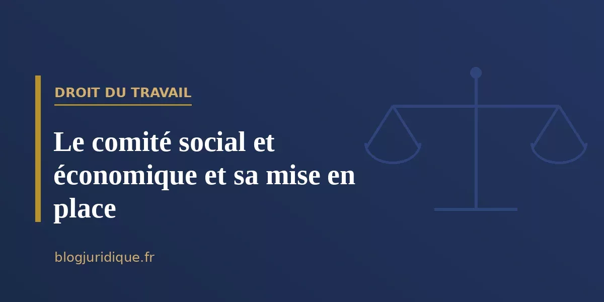 Le comité social et économique et sa mise en place