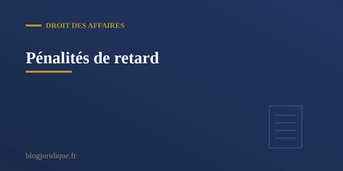 Le depassement des delais de paiement declenche des penalites de retard et des sanctions