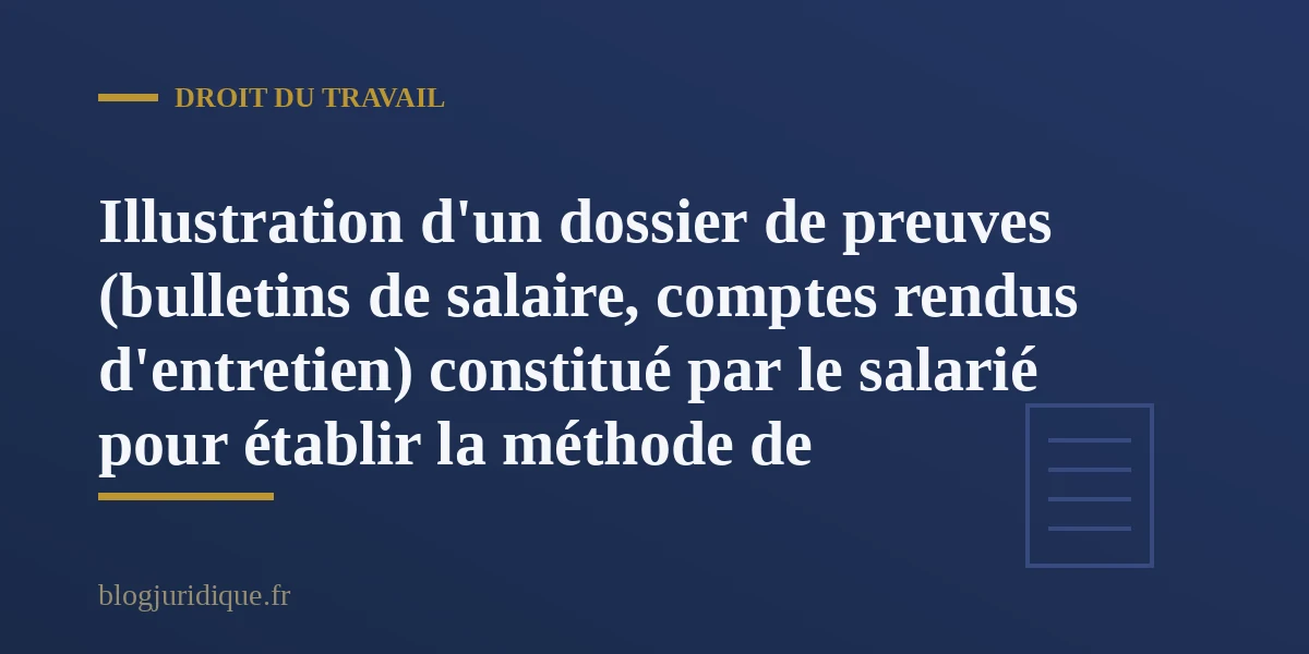 Documents et bulletins de salaire utilisés pour prouver une discrimination syndicale