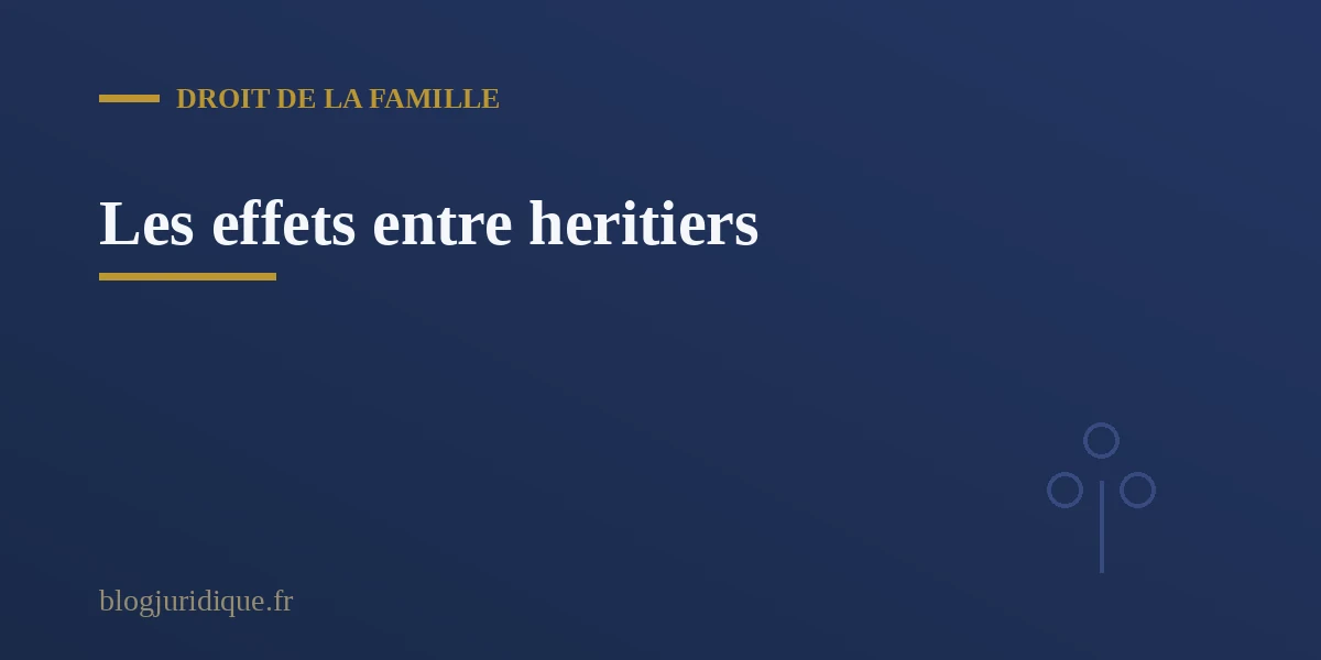 Héritiers recevant chacun un lot de biens lors d une donation-partage