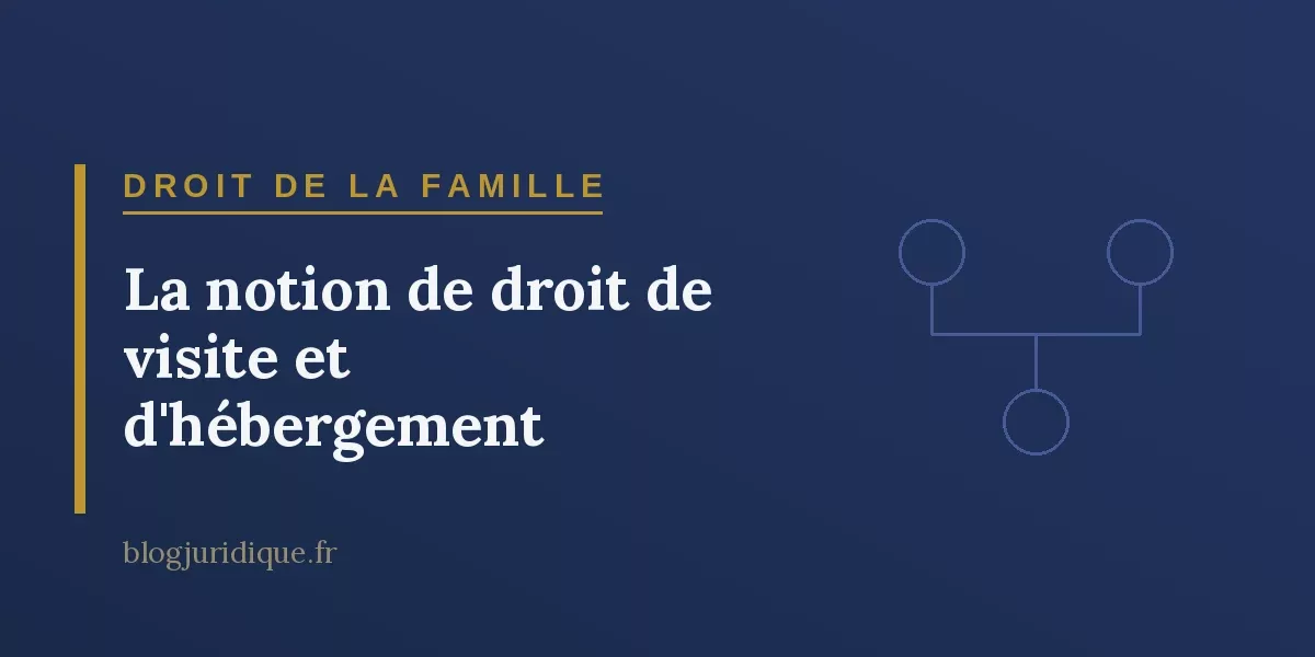 La notion de droit de visite et d'hébergement