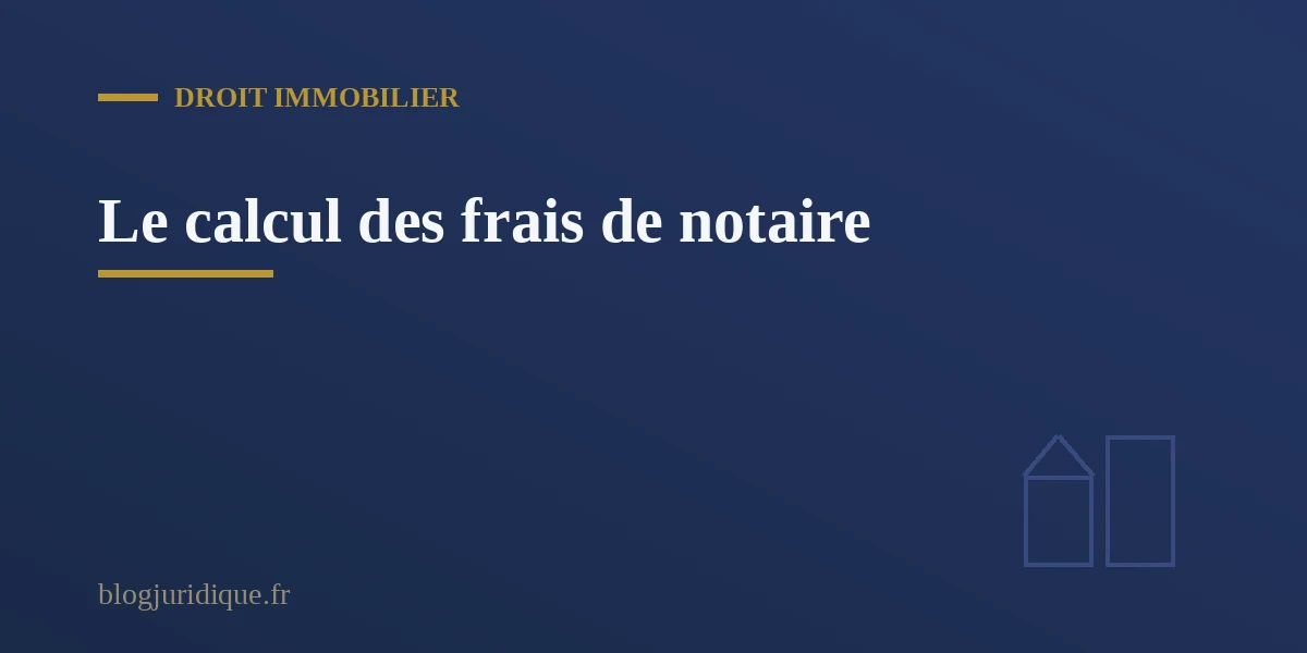 Calcul des frais d acquisition immobilière à partir du prix de vente