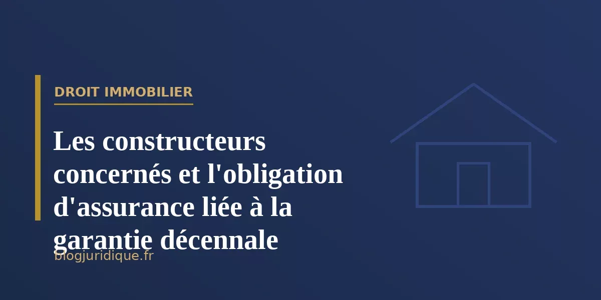 Les constructeurs concernés et l'obligation d'assurance liée à la garantie décennale