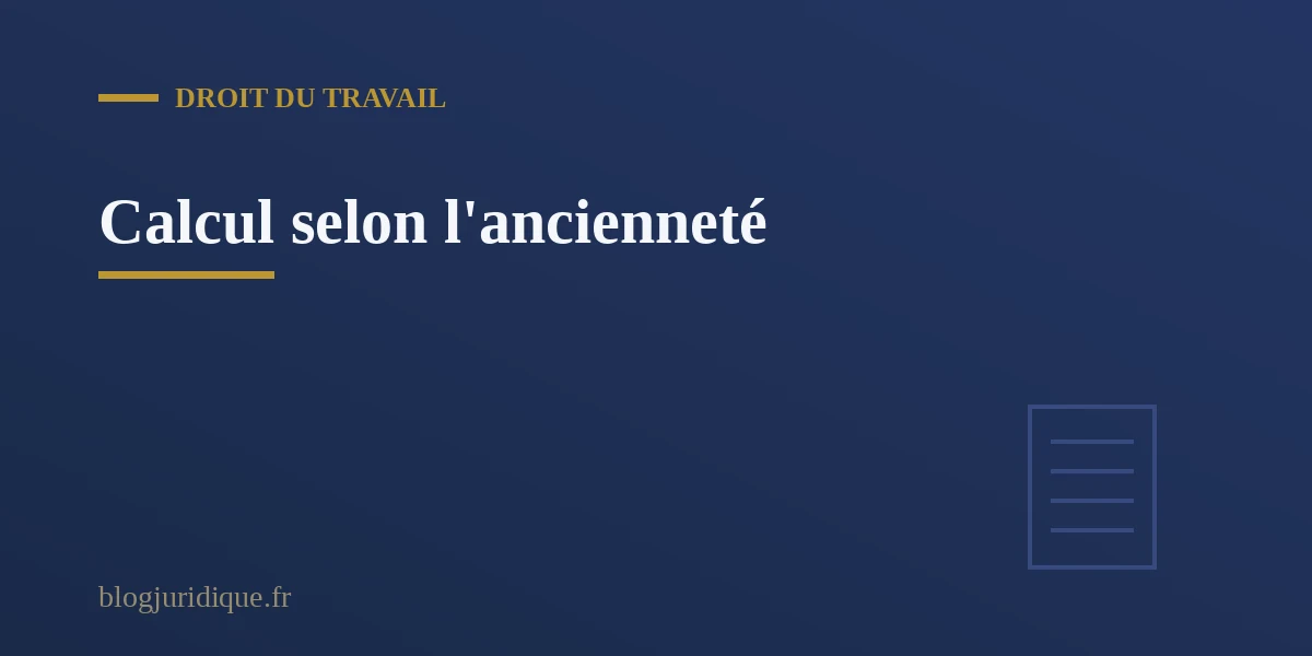 Salarie licencie recevant l indemnite de licenciement calculee selon son anciennete dans l entreprise