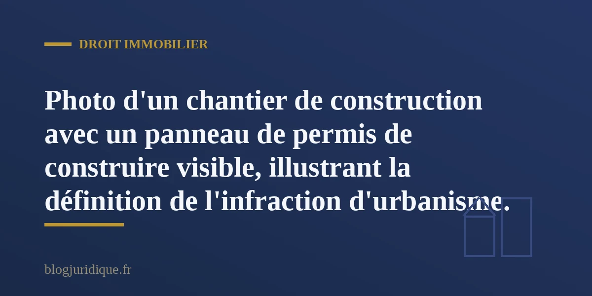 Chantier de construction avec panneau de permis de construire affiché