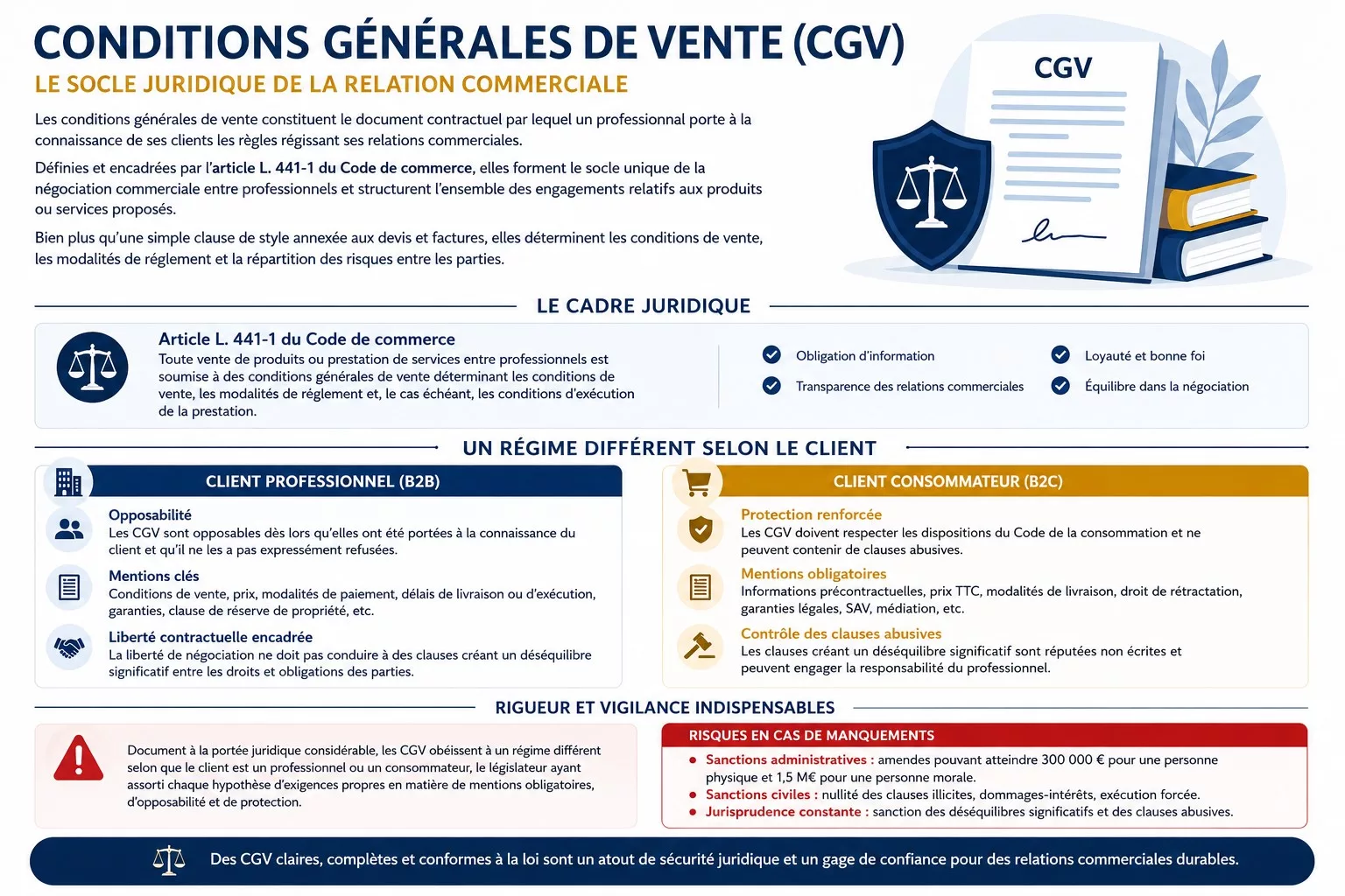 les conditions générales de vente