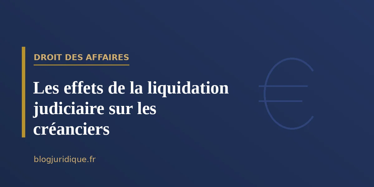 Les effets de la liquidation judiciaire sur les créanciers