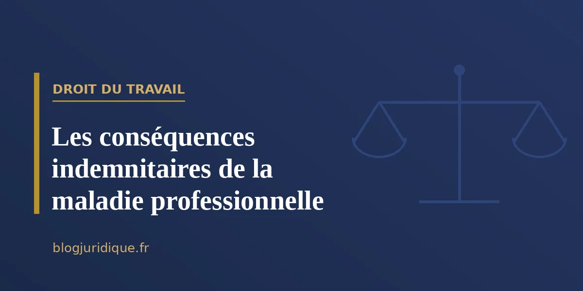 Les conséquences indemnitaires de la maladie professionnelle