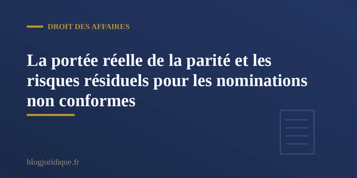 Documents juridiques et statuts sociaux symbolisant la conformité aux règles de représentation équilibrée