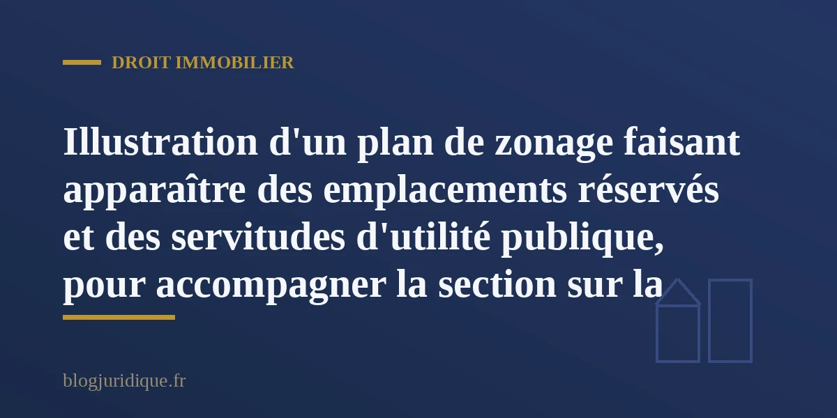 Plan de zonage avec emplacements réservés et servitudes d’utilité publique en urbanisme