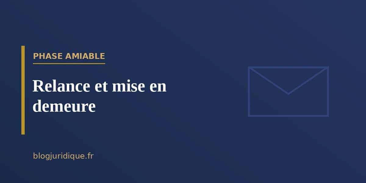 Relance et mise en demeure d'un débiteur