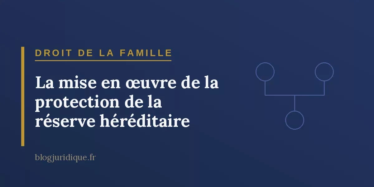 La mise en œuvre de la protection de la réserve héréditaire