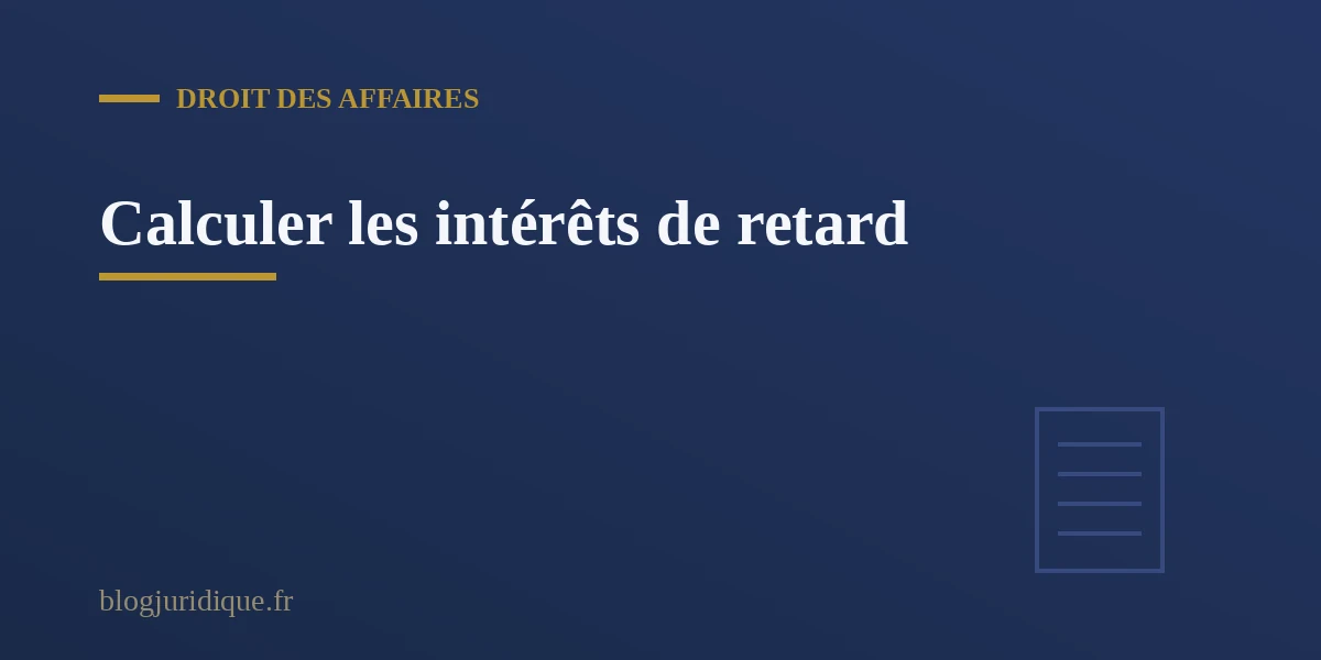 Calcul des interets dus au taux de l interet legal en cas de retard de paiement d une creance