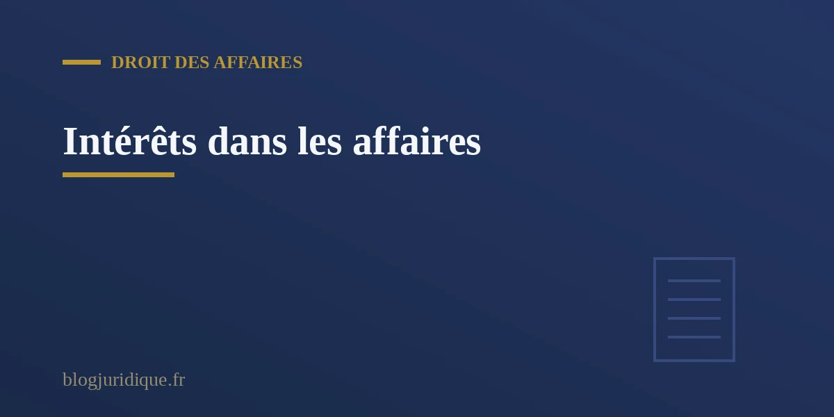 Application du taux de l interet legal dans les relations commerciales entre entreprises