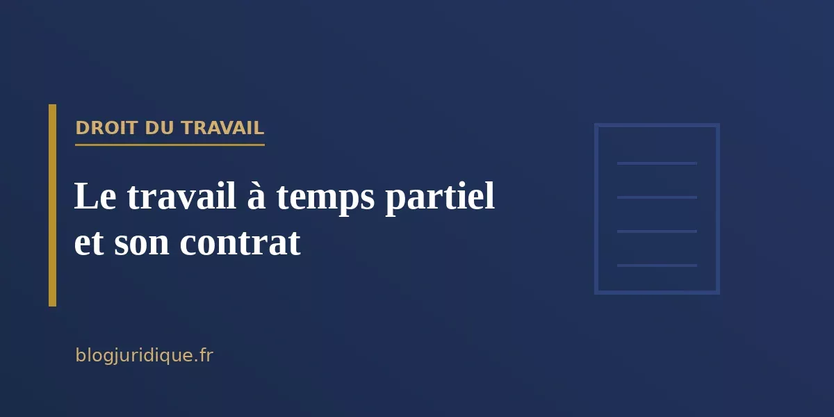 Le travail à temps partiel et son contrat