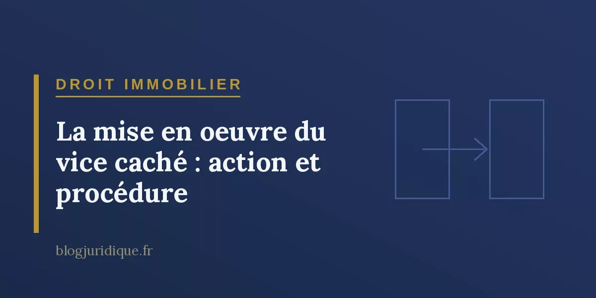 La mise en oeuvre du vice caché : action et procédure