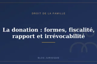 La donation : formes, fiscalité, rapport et irrévocabilité