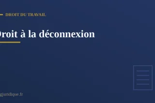 Illustration du droit à la déconnexion et de la séparation entre vie professionnelle et vie personnelle